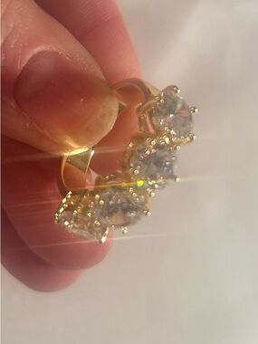 Gold plated CZ Five-Stone Ring